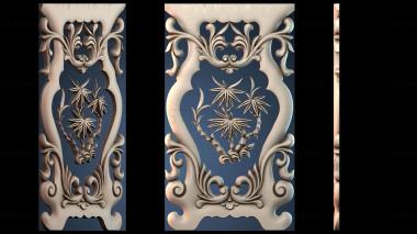 3D модель Стол и стул с рисунком бамбука (STL)