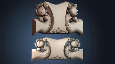 3D модель Стол и стул с узором персиковый (STL)