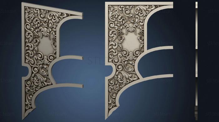 3D model Carved half of the finial panel (STL)