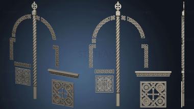 3D model Church gate set of parts (STL)