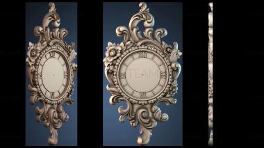 3D model Clock with a vine pattern (STL)