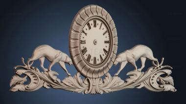 3D model Clock shaped like two cheetahs (STL)