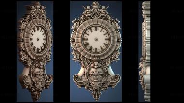 3D model Clock shaped two royal angels (STL)