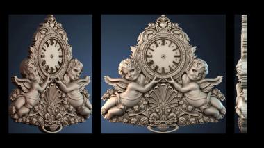 3D model Pattern flowers Clock (STL)