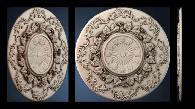 3D модель Настенные часы с листочками (STL)