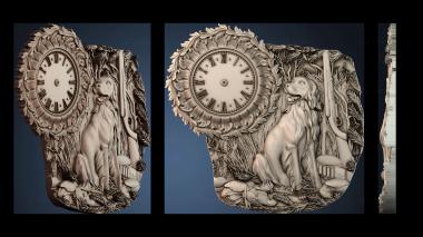 3D model Hunting wall clock (STL)