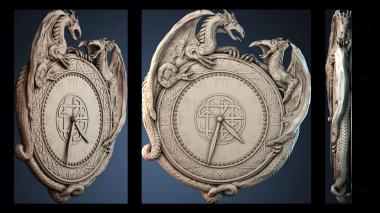 3D model Dragon clock pattern (STL)