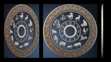3D model 12 zodiac clock (STL)
