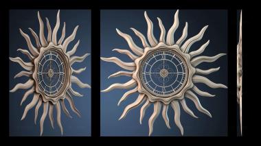 3D model Sun wall clock pattern (STL)
