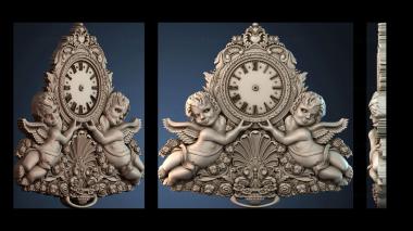 3D model Angel wall clock (STL)