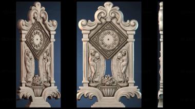 3D model Two young women wall clock (STL)