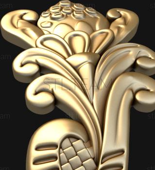 3D модель Растительный завиток с семенным коробом (STL)