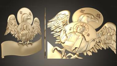 3D model Religious decor with Jesus and an eagle (STL)