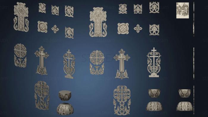 3D model Decors for the iconostasis and kiot (STL)