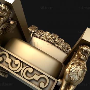 3D model Winged lion chair (STL)
