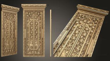 3D модель Дверь обильно украшенная резными растительными декорами (STL)