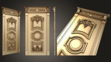 3D модель Комплект декоров резной двери новая версия (STL)