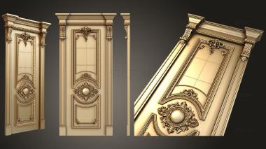 3D модель Резная дверь в классическом стиле с обвязкой (STL)