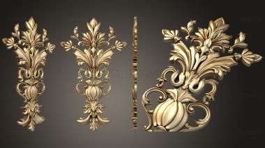 3D модель Филенки резной двери с классическими декорами (STL)
