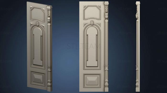 Двери резные Дверь в классическом стиле с наличником версия3