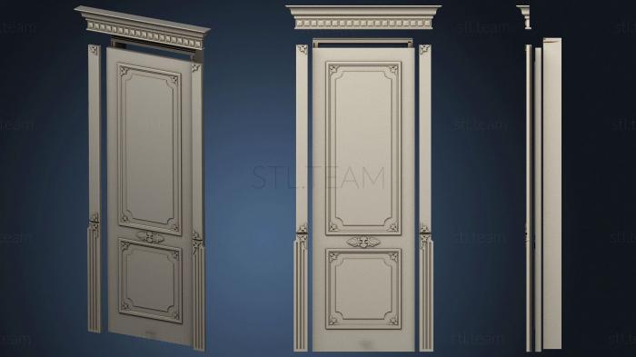 3D model Classical door with platband (STL)