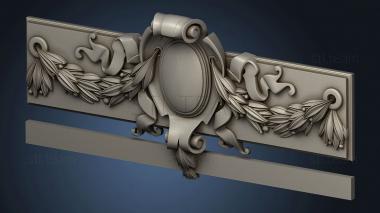 3D model Decor cartouche with wreaths version2 (STL)