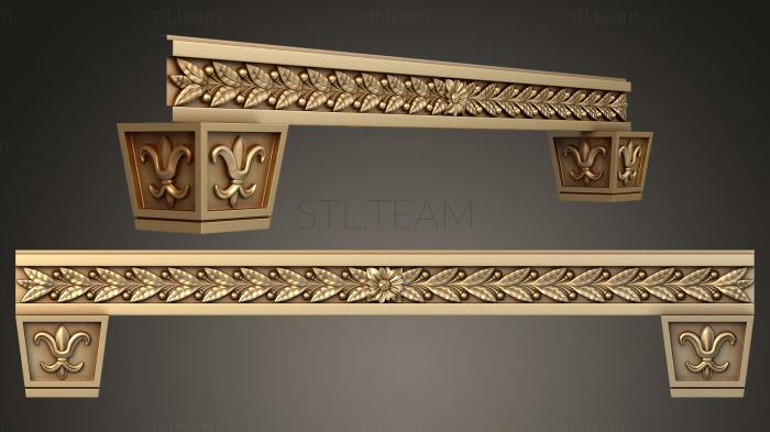 3D model Door frame platband and capital (STL)