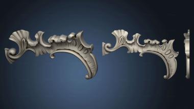 3D model Rococo decorative element (STL)