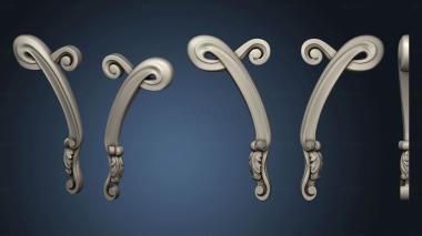 3D model Shaped handles to the cabinet (STL)