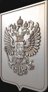 3D model Coat of Arms in an oak wreath (STL)