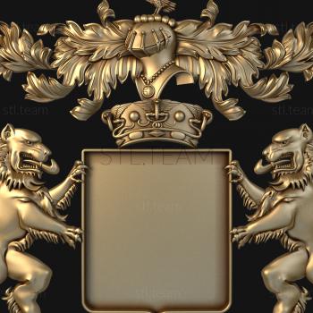 3D model Billet heraldic lions (STL)