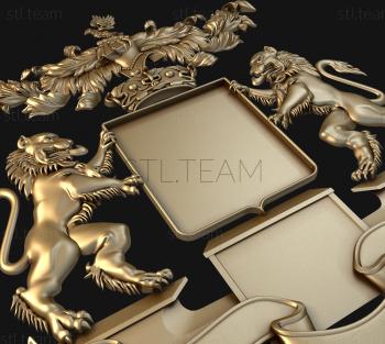 3D model Billet heraldic lions (STL)