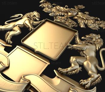 3D model Billet heraldic lions (STL)