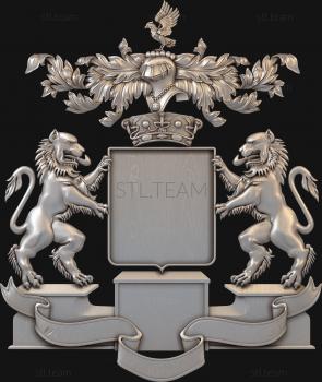 3D model Billet heraldic lions (STL)