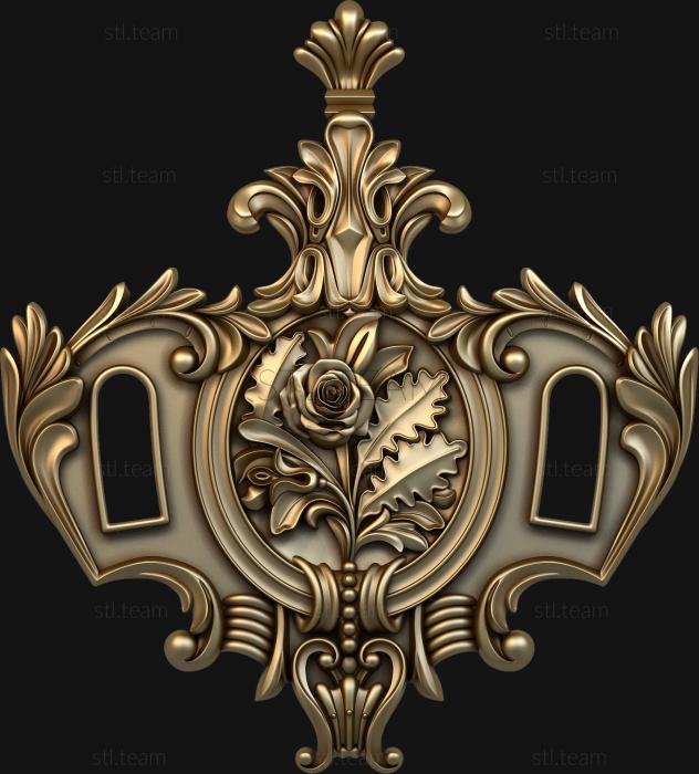 3D model Coat of arms of oak foliage (STL)