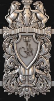 3D model Carved coat of arms (STL)