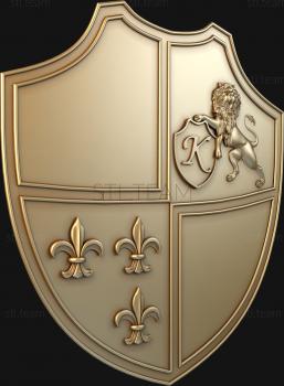 3D model Shield of lilies (STL)