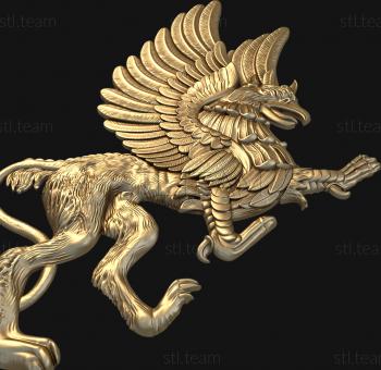 3D model Heraldic griffin (STL)