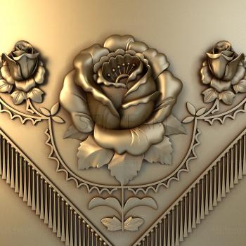 3D модель Розы и пион (STL)