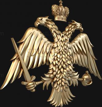 3D model Eagle with sword and power (STL)