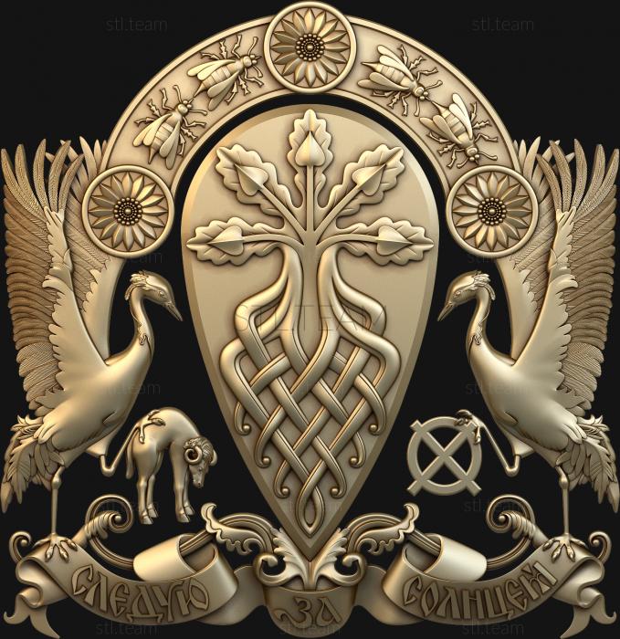 3D model Crane coat of arms (STL)