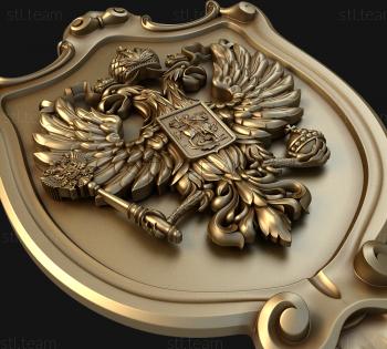 3D model Shield with the coat of arms of Russia (STL)