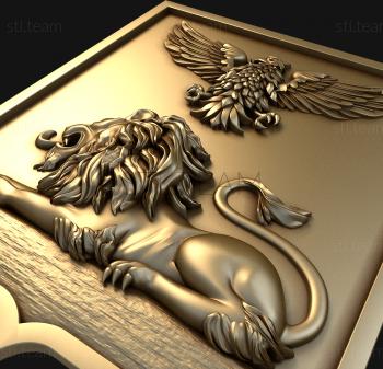 3D модель Орел и лев (STL)