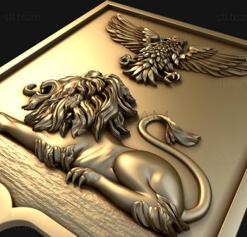 3D model Eagle and lion (STL)