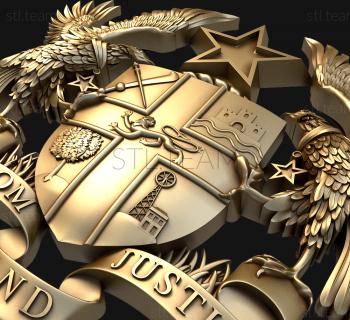 3D model Coat of arms of Ghana (STL)