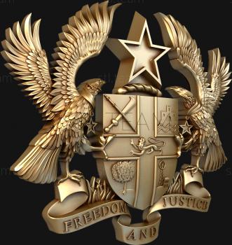 3D model Coat of arms of Ghana (STL)