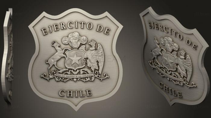 3D model Placa Ejercito de Chile (STL)