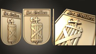 3D model Coat of arms St.Gallen (STL)