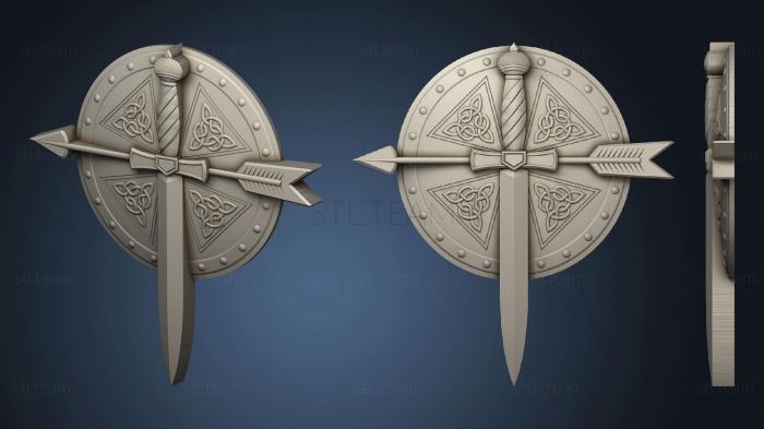 3D model Armor sword and arrow (STL)