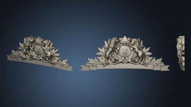 3D model Coat of arms with lions (STL)